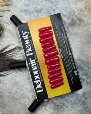 Deep Red Press On Nails